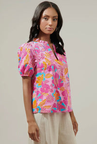 Kenni Split Neck Top