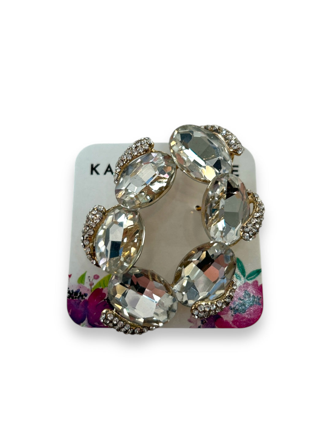 Rhinestone Brooch - Silver