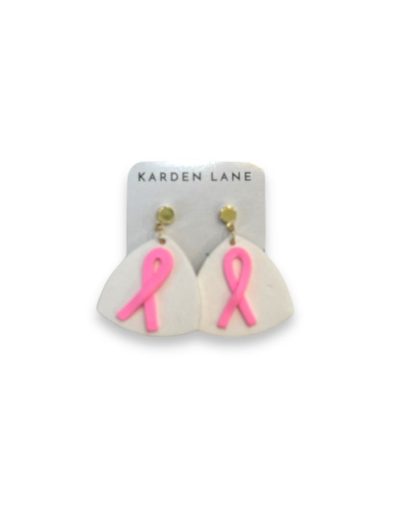 Breast Cancer Awareness Earrings - Triangle