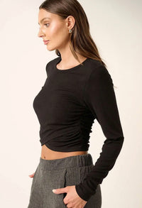 Knit Cropped Top - Black