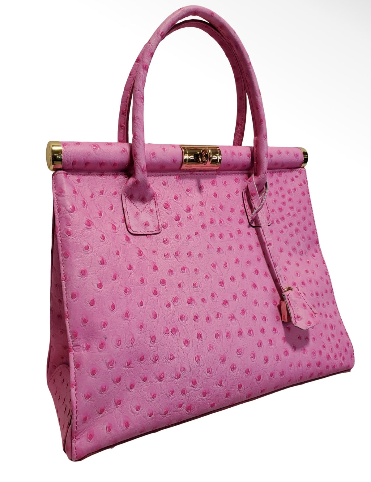 Milana Ostrich Handbag - Pink
