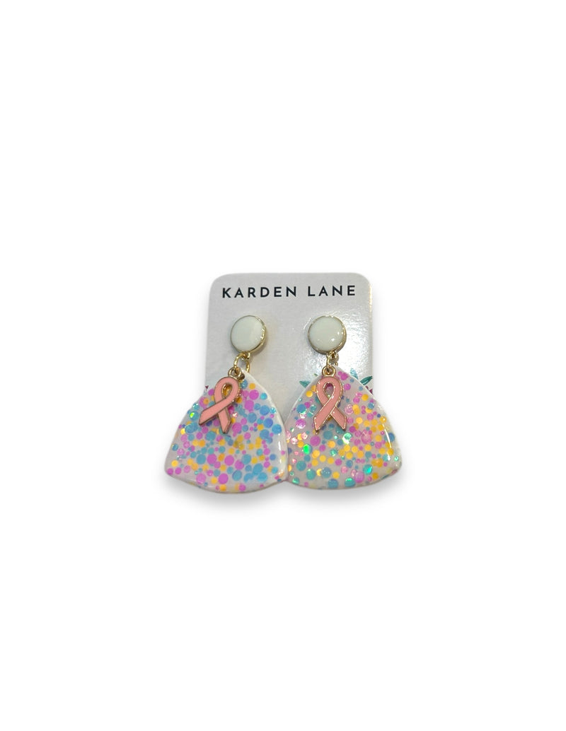 Breast Cancer Awareness Earrings - Confetti