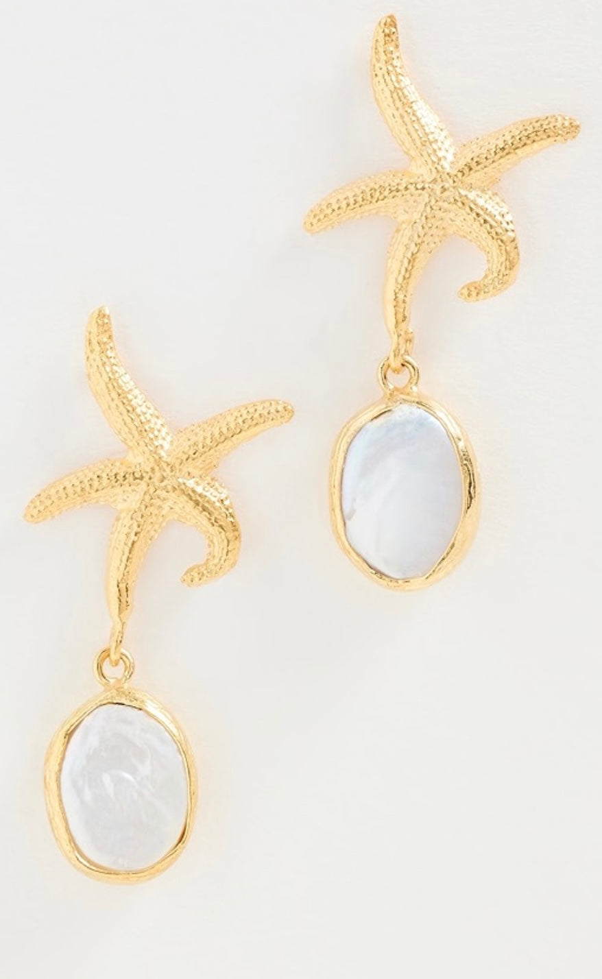 Starfish Drop Earrings