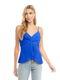 Front Knot Cami - Capri Blue