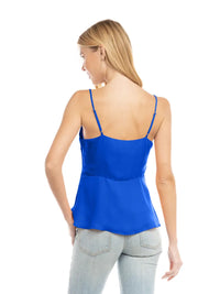 Front Knot Cami - Capri Blue