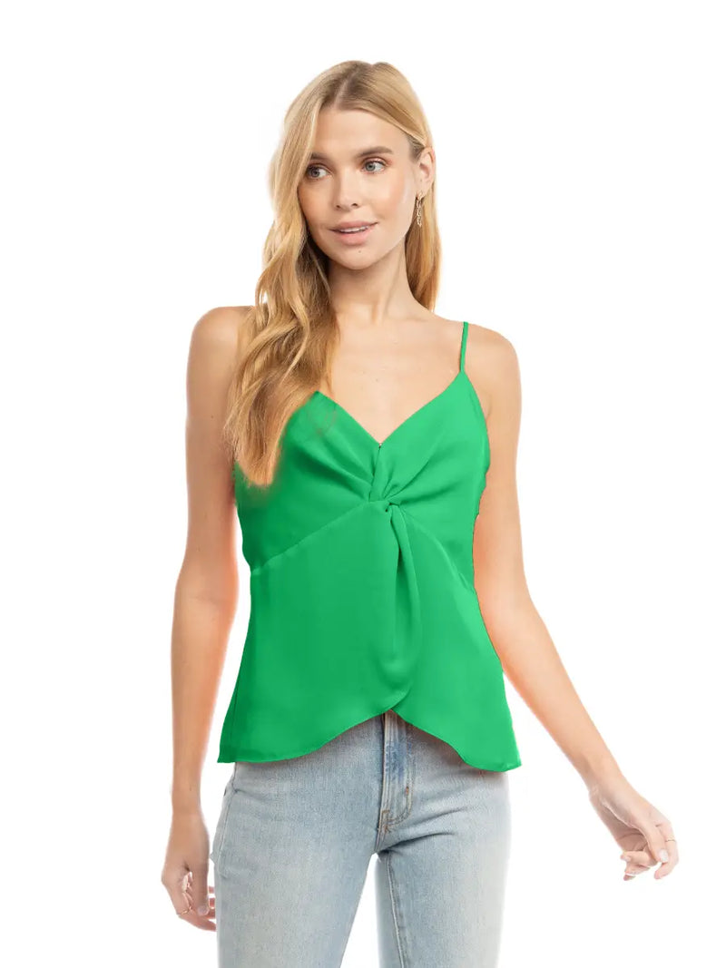 Front Knot Cami - Green