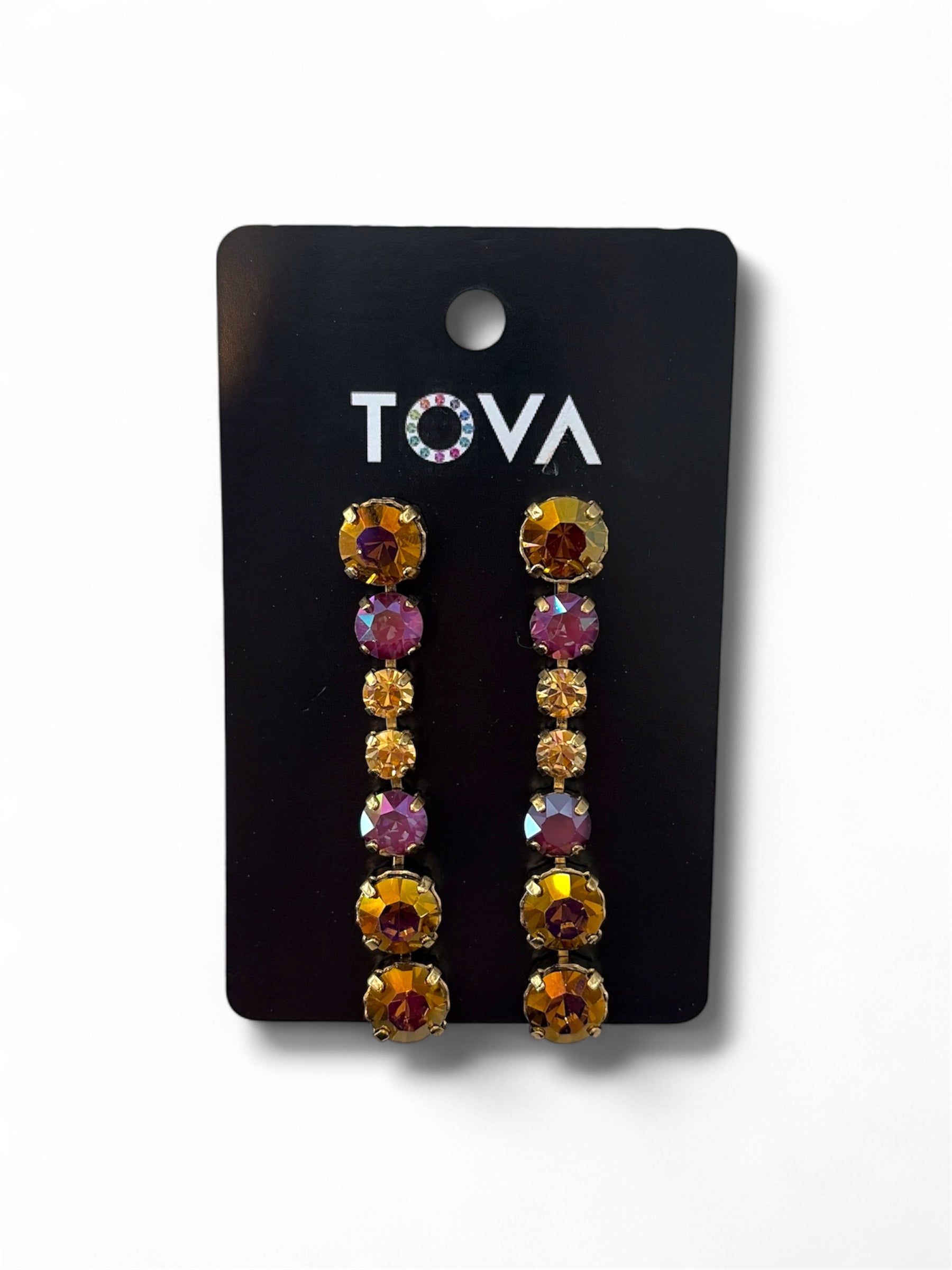 TOVA Collins Earrings - Maroon