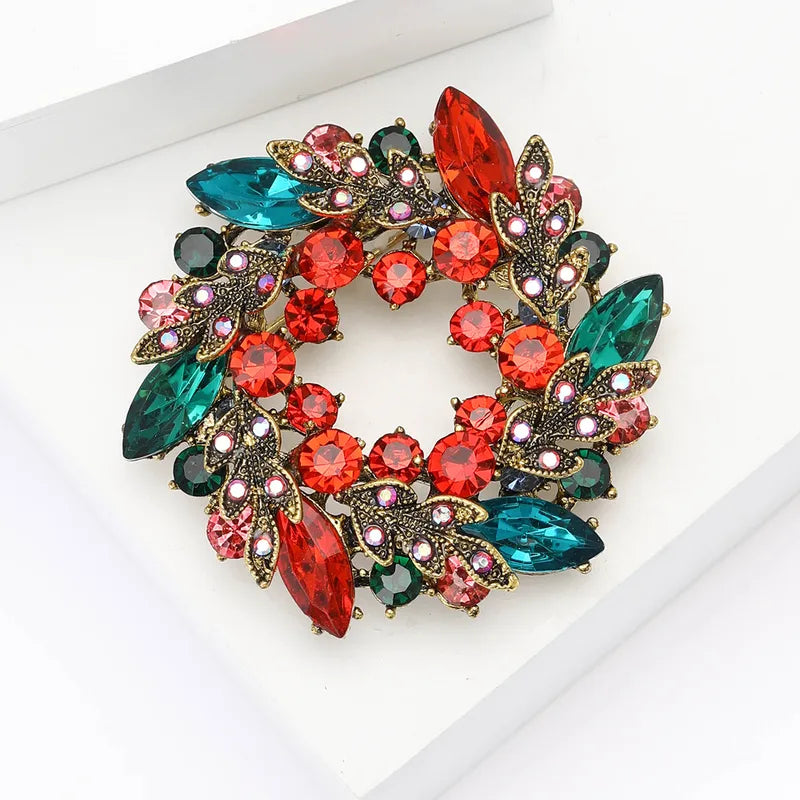 Wreath Brooch - Multi