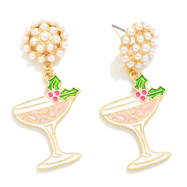 Christmas Martini Earrings