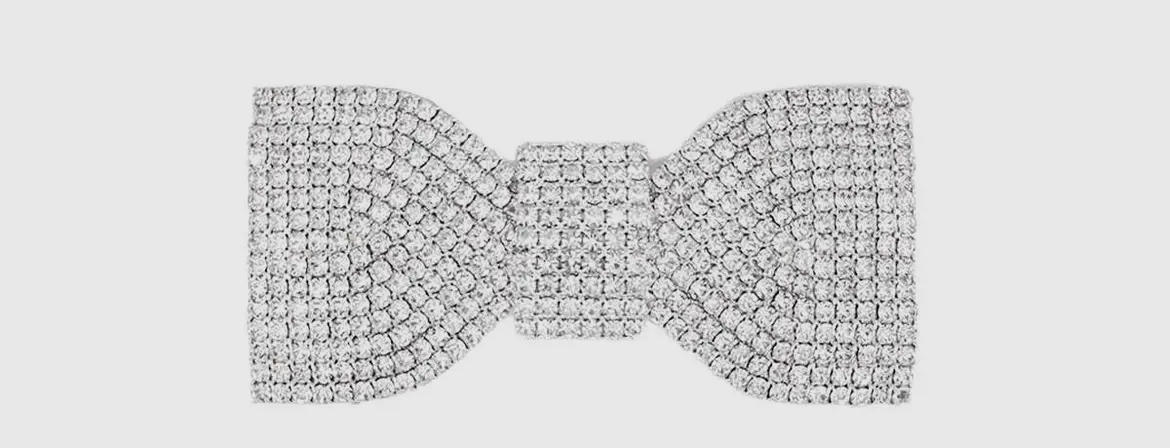 Silver Rhinestone Hair Barette