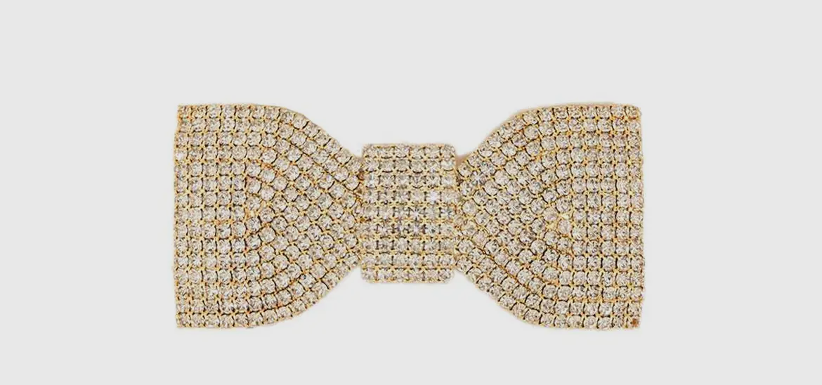 Gold Rhinestone Hair Barette