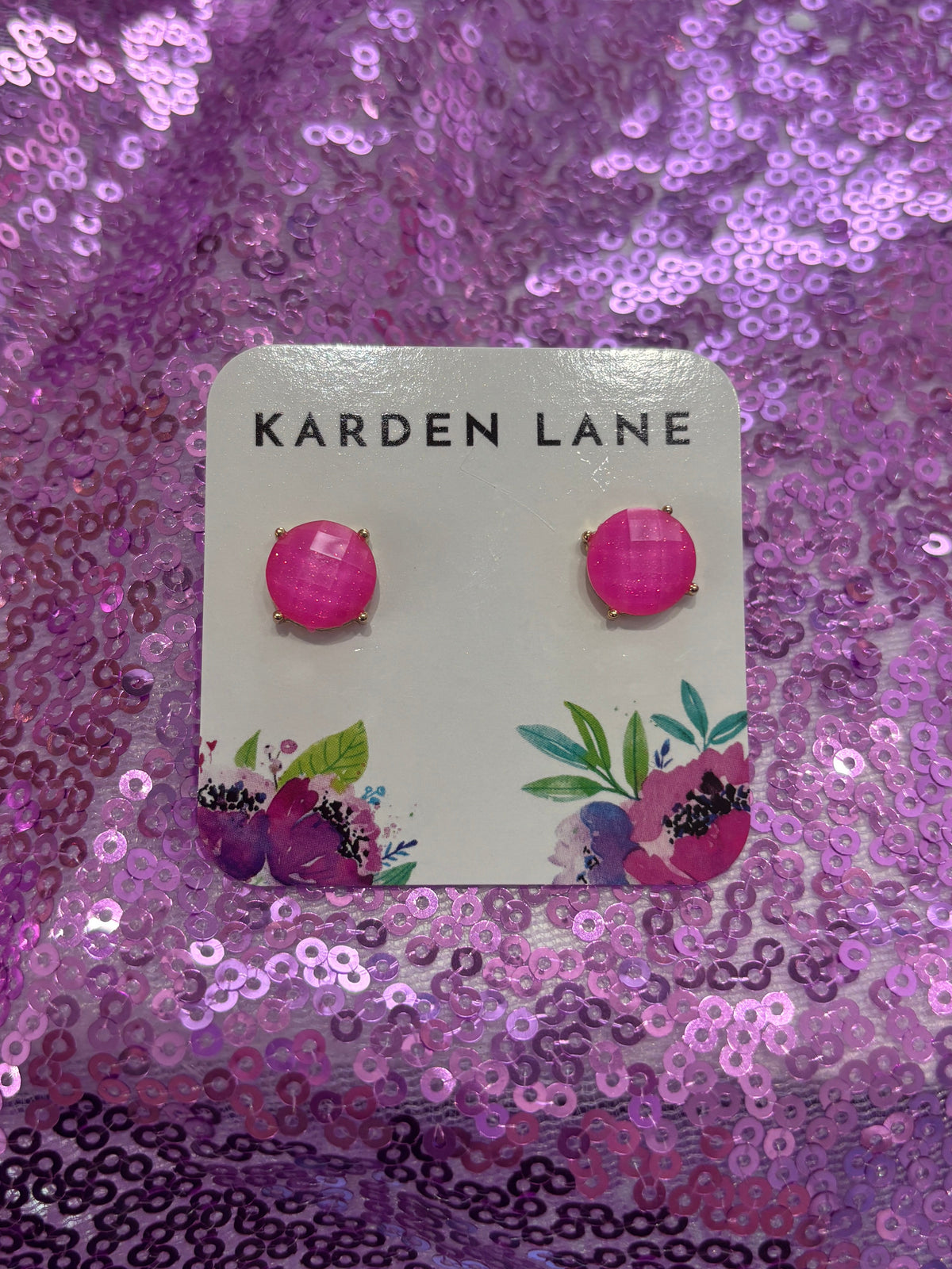 Stud Earrings - Pink