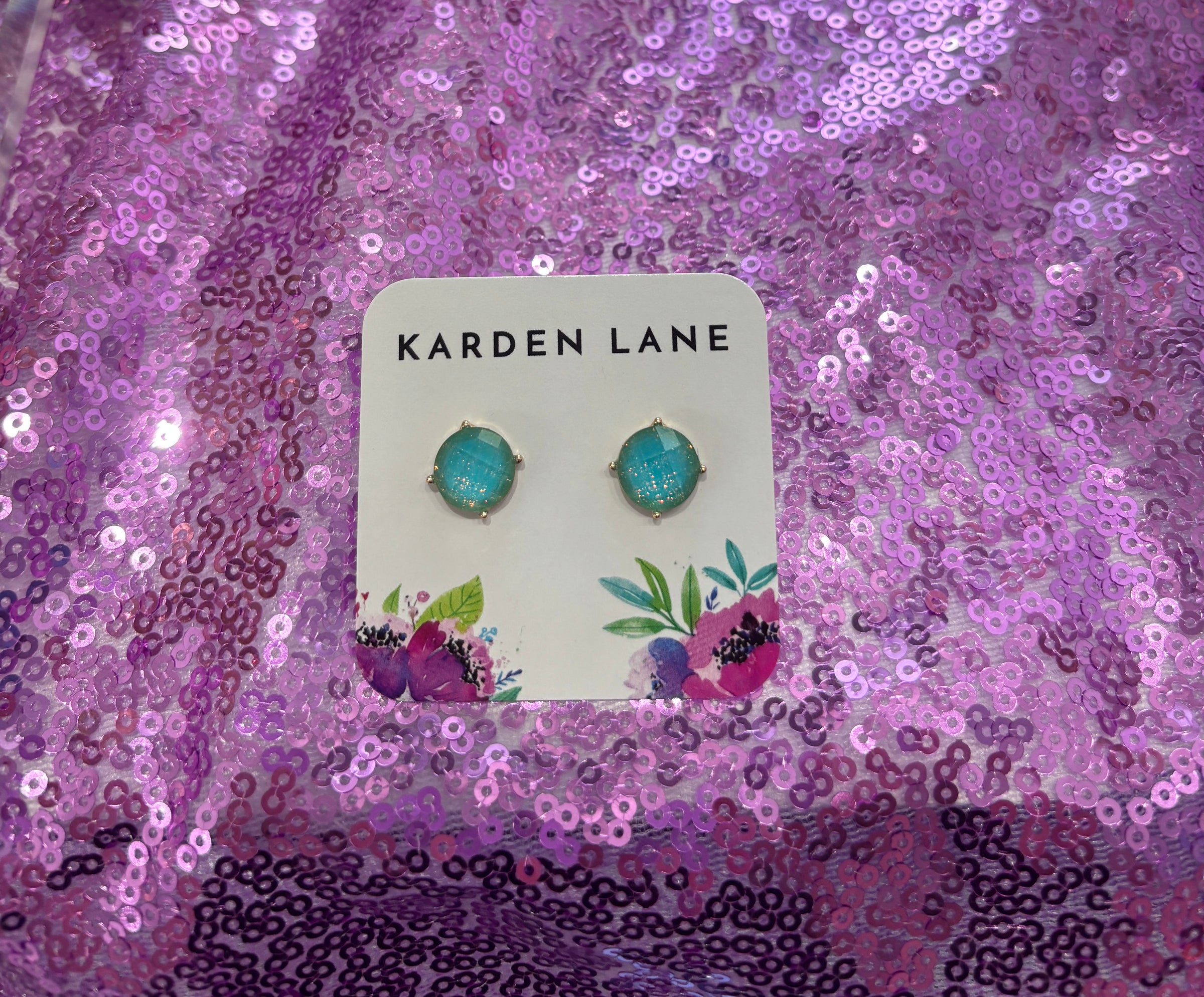Stud Earrings - Blue