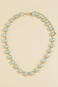 Crystal Vault Tennis Necklace - Ice Blue