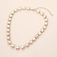 Crystal Vault Tennis Necklace - Iridescent