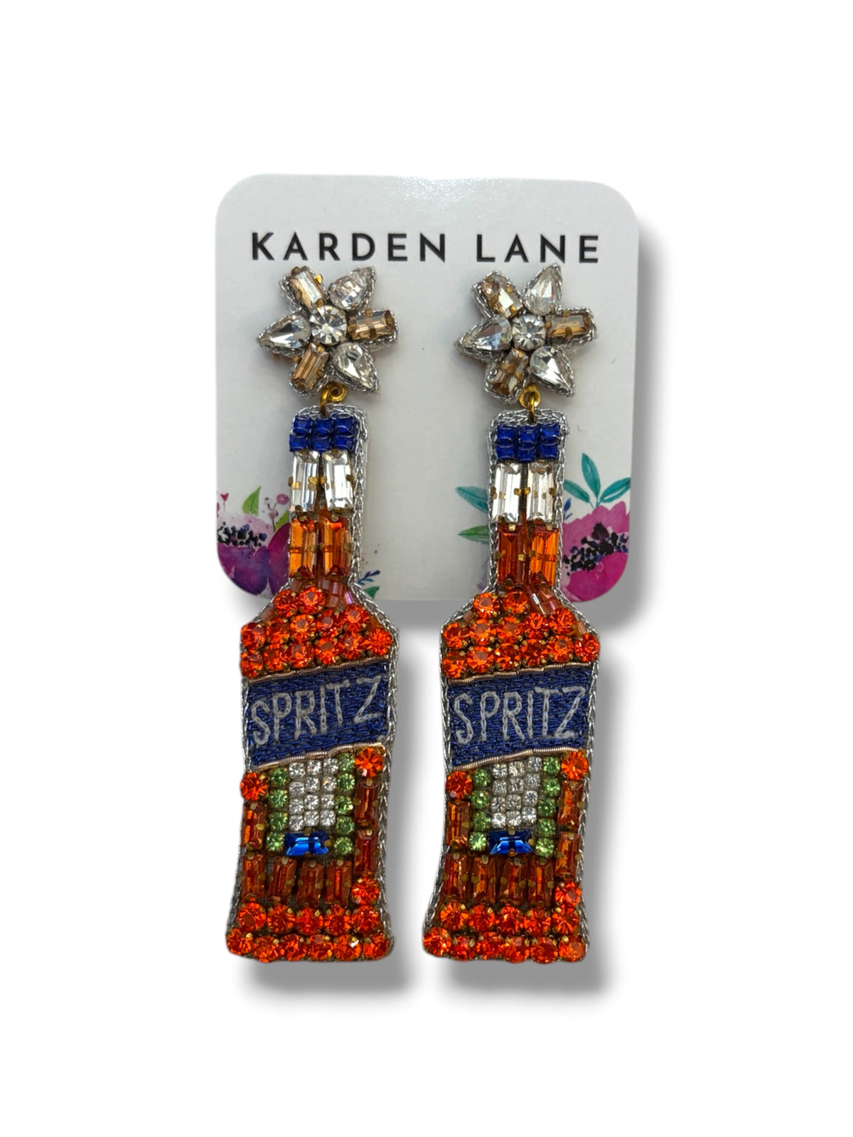 Aperol Spritz Beaded Earrings