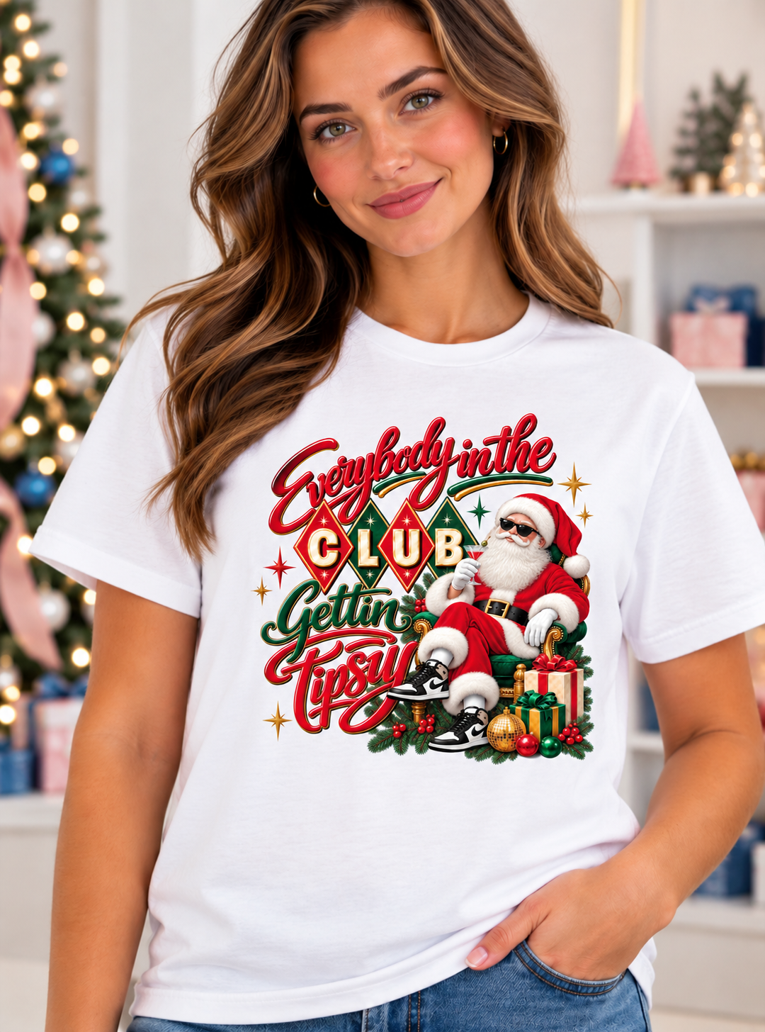 Tipsy Santa Graphic Tee