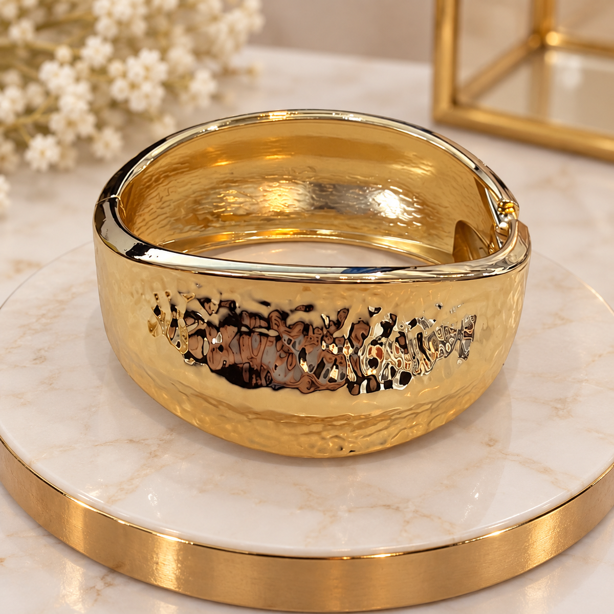 Texture Gold Cuff Bracelet