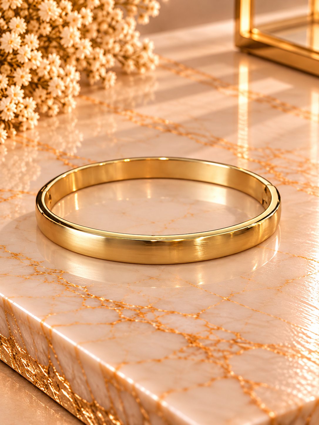 Bangle Bracelet - Matte Gold