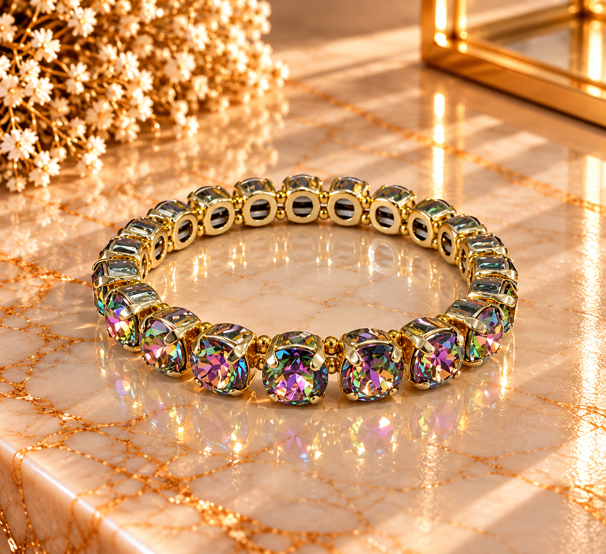 Crystal Vault Bracelet - Peacock