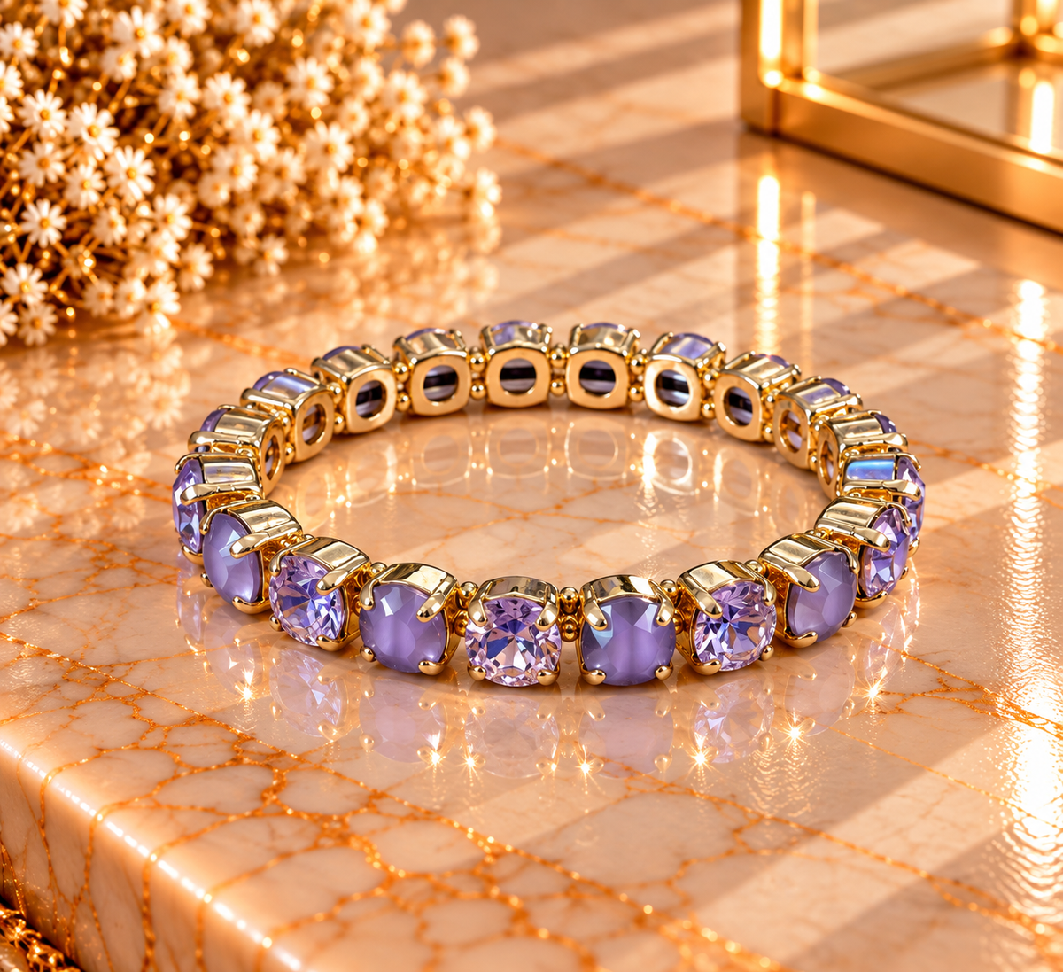 Crystal Vault Bracelet - Lavender