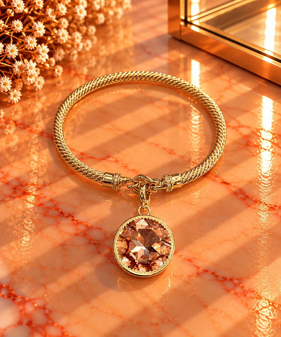 Crystal Vault Pendant Brcelet