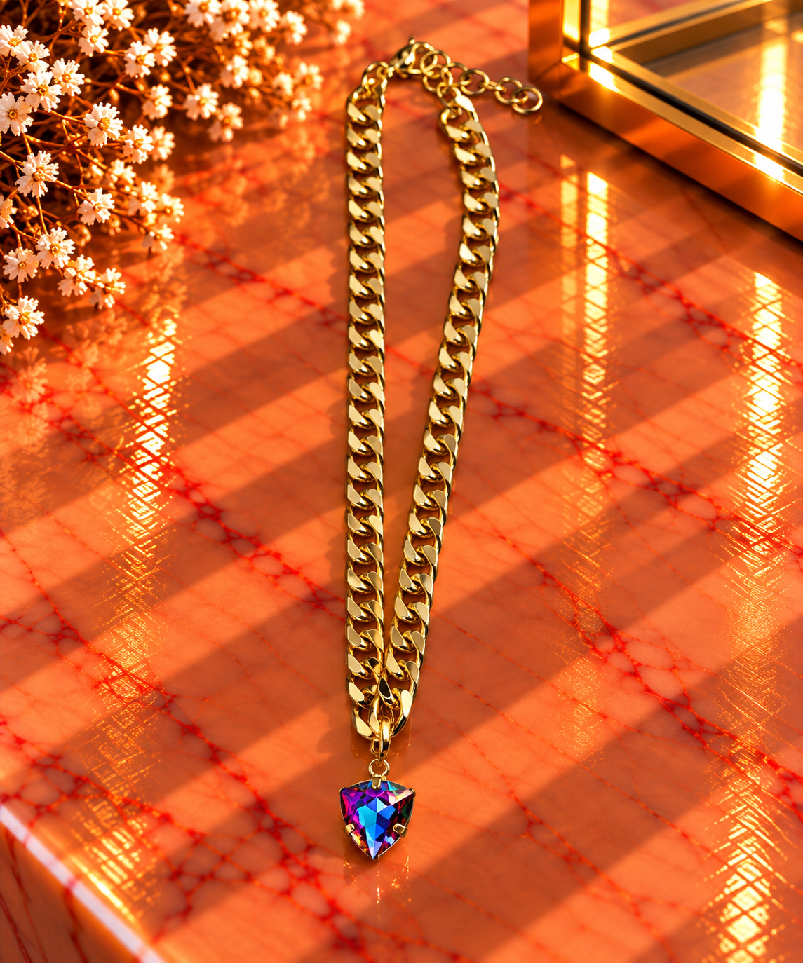 Crystal Vault Layering Necklace - Peacock
