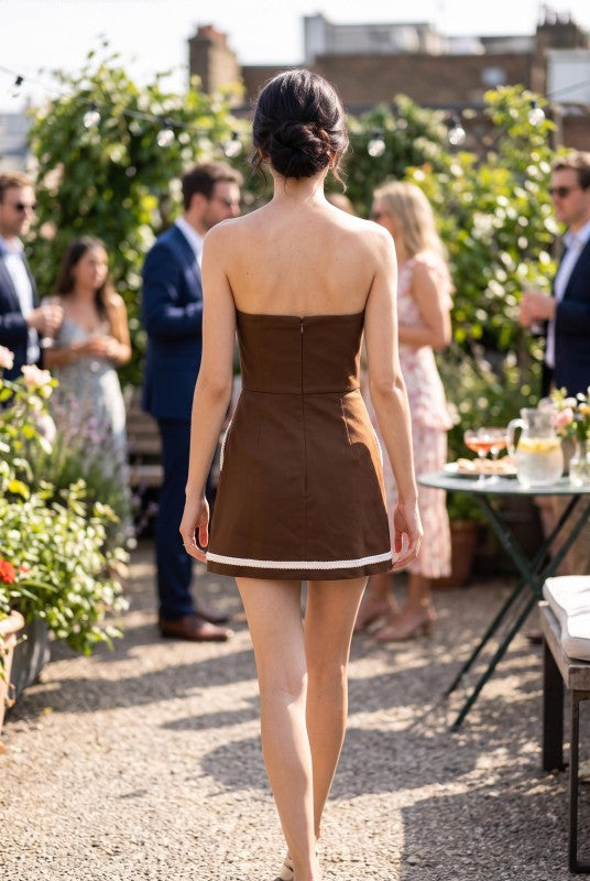 Sweetheart Romper- Brown