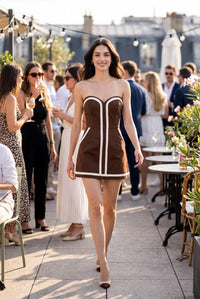 Sweetheart Romper- Brown