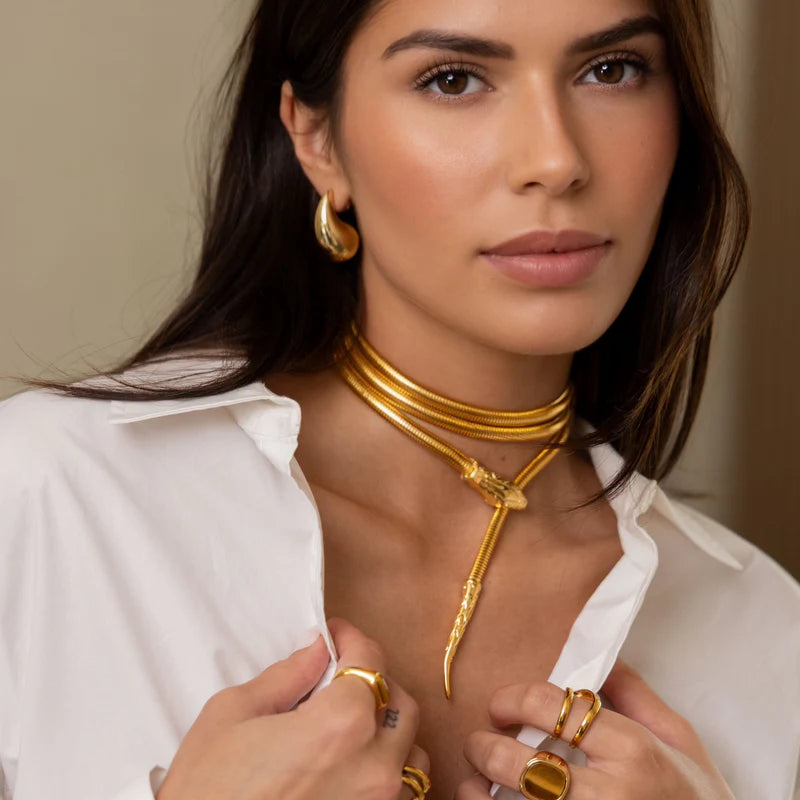 Serpent Chain Necklace - Gold