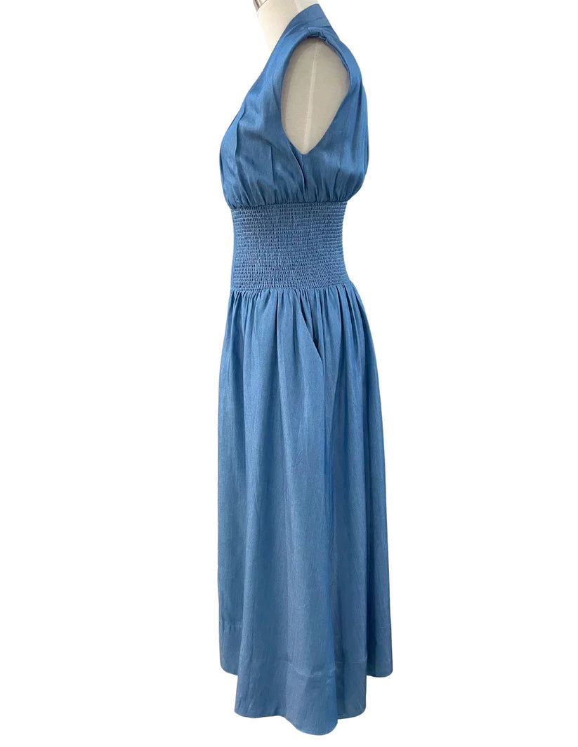 Vikki Midi Dress - Dark Indigo