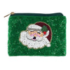 Santa Beaded Pouch - Green