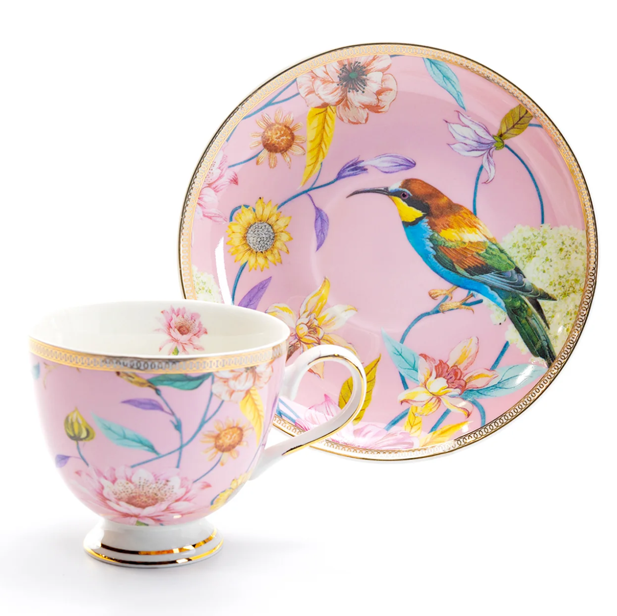 Grace Teaware Cup & Saucer - Pink