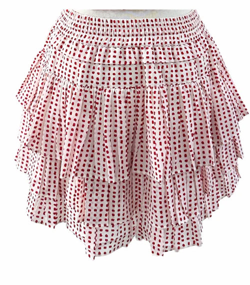 Charlie Polka Dot Skort - Red/White