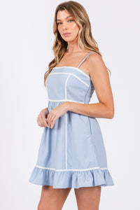 Jane Mini Dress - Sky Blue