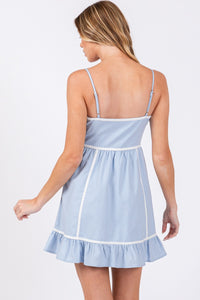 Jane Mini Dress - Sky Blue
