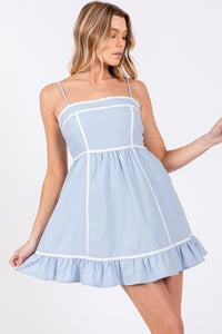 Jane Mini Dress - Sky Blue