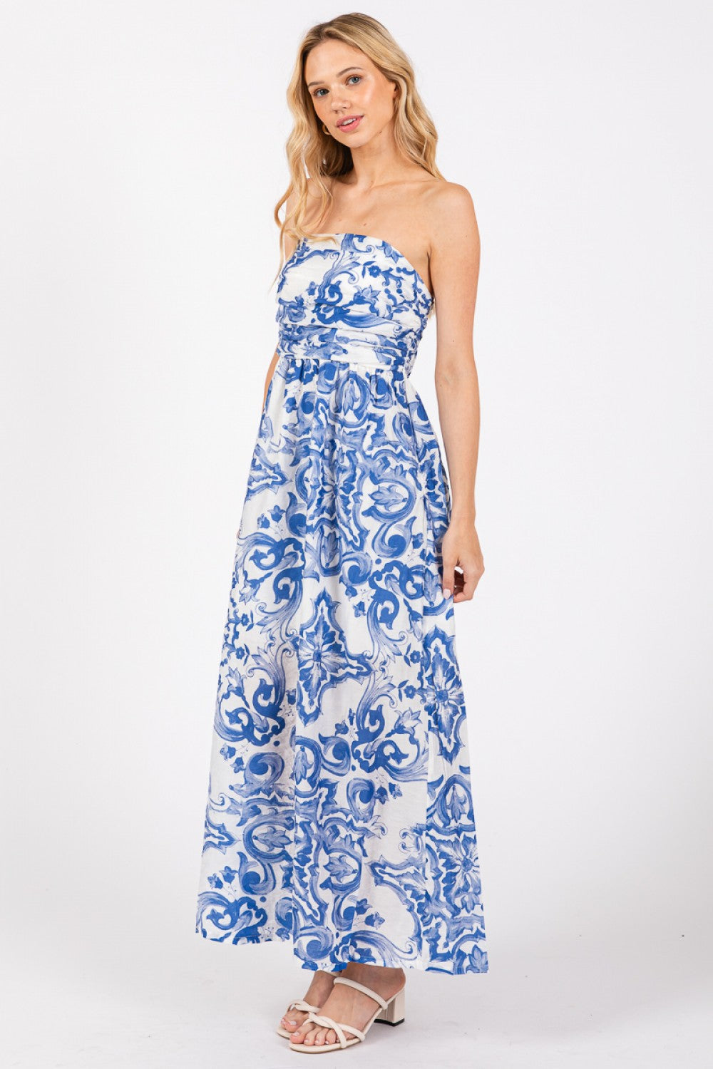 Floral Maxi Dress - Blue