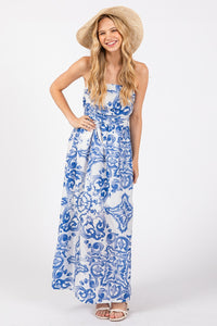 Floral Maxi Dress - Blue