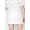 Lace Floral Crochet Mini Skirt - White