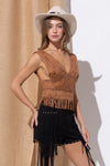 Emie Fringe Suede Top Rodeo