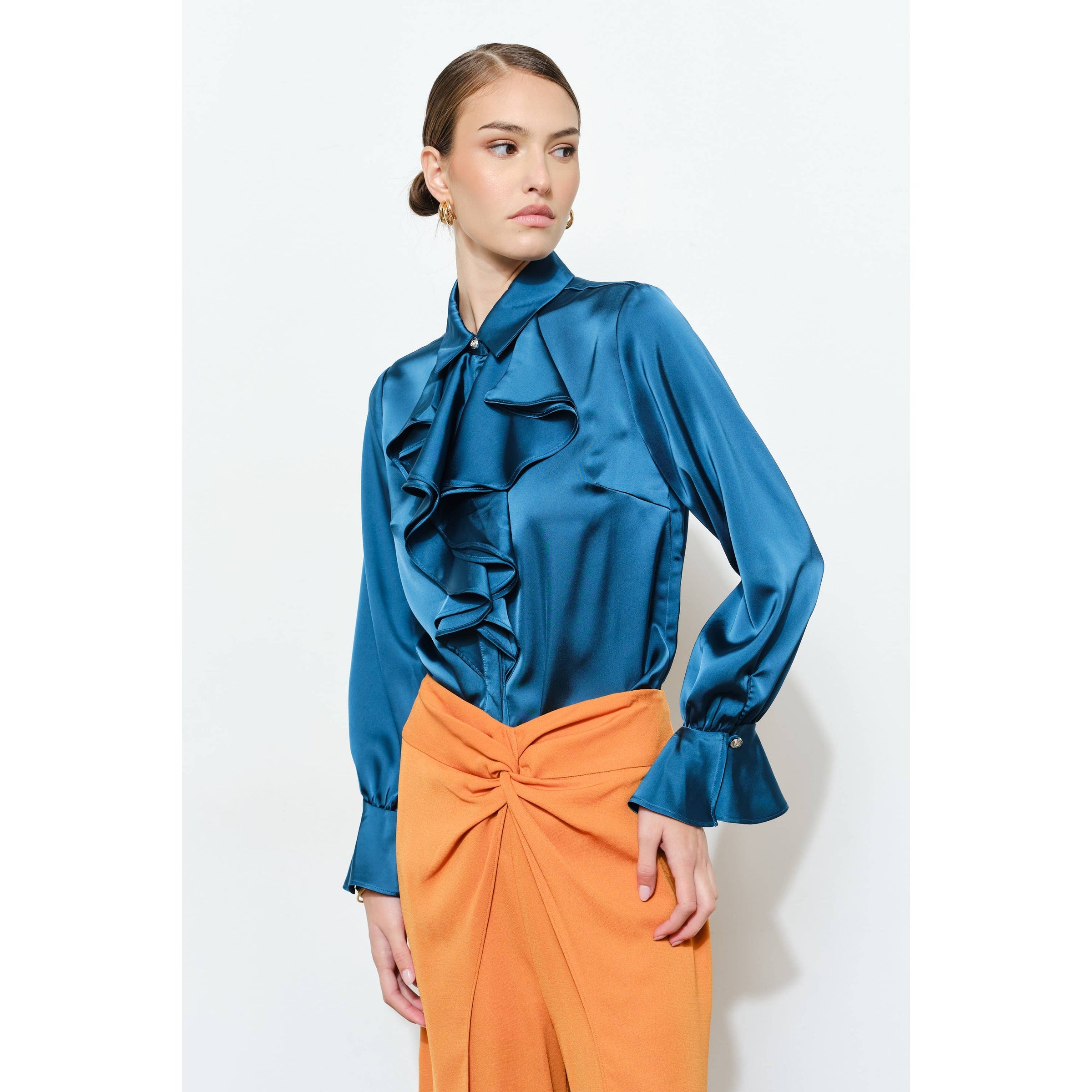 Sasha Bell Sleeve Blouse - Teal