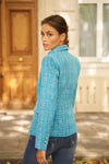 Tweed Blazer Jacket - Blue