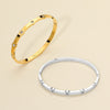 Stone Paved Cuff Bracelet - Gold