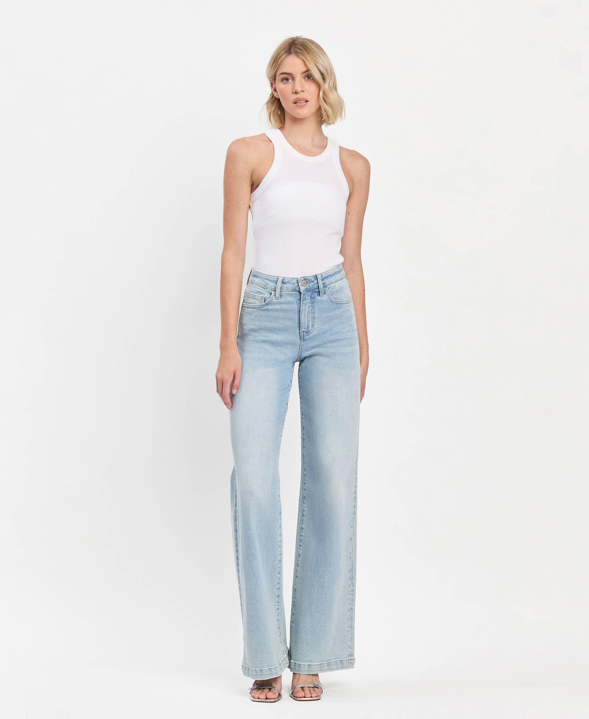 Festival Wide Leg Jeans - Light Wash