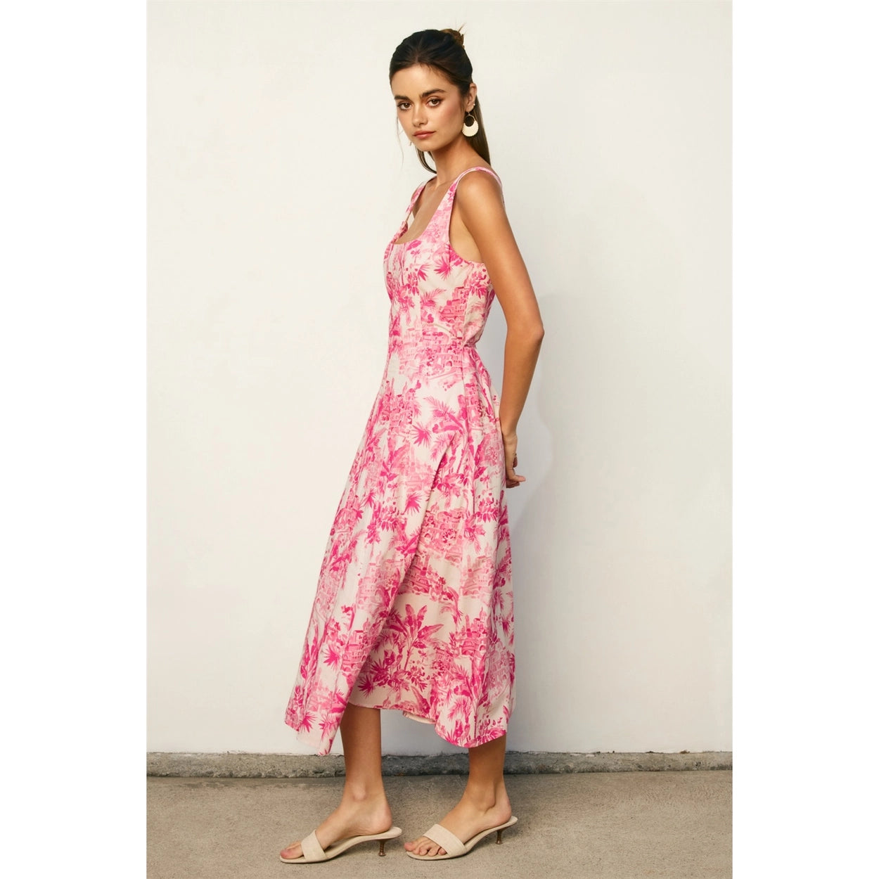The Palms Midi Dress - Pink