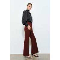 Sasha Satin Draped Blouse - Black