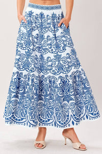 Woven Midi Skirt