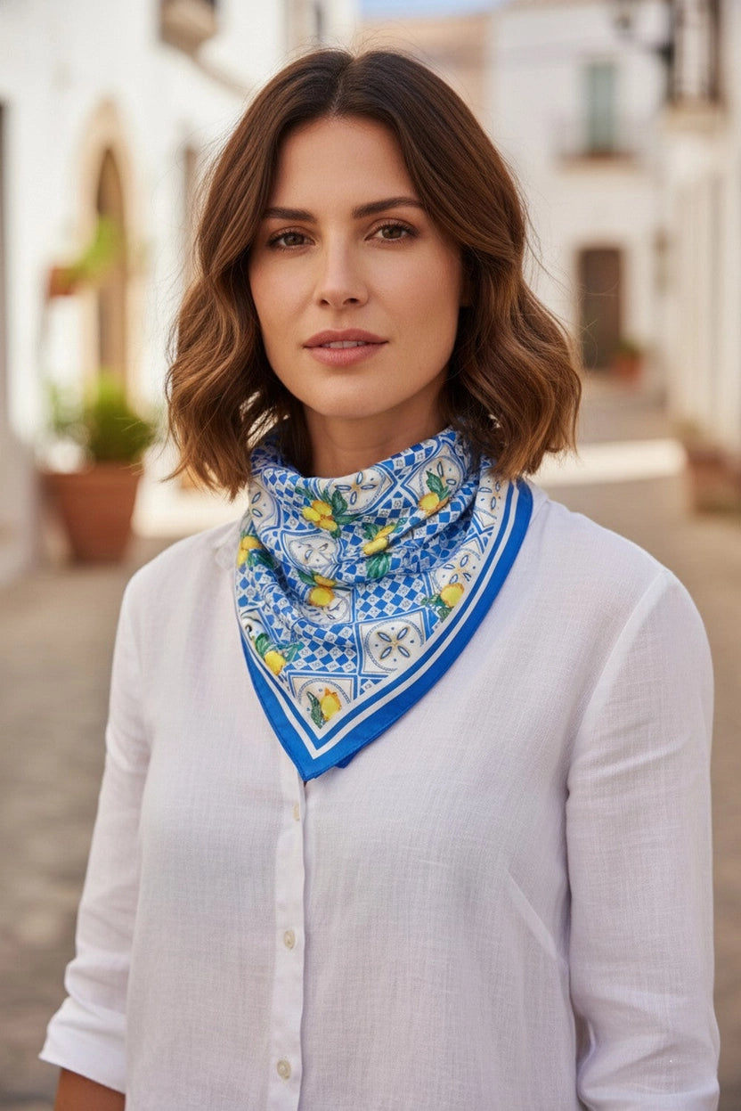 Italian Summer Scarf - Blue