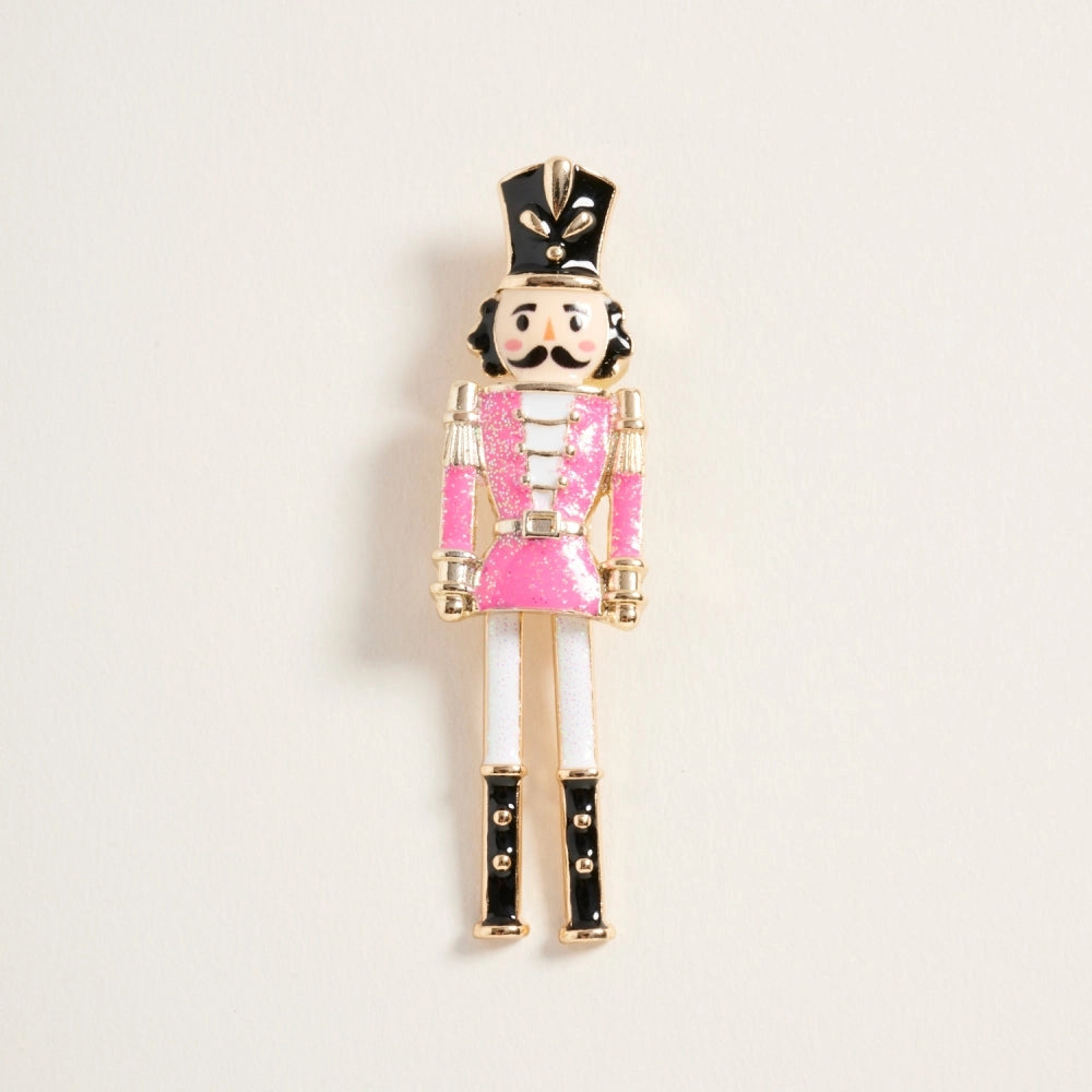 Nutcracker Brooch - Pink/White